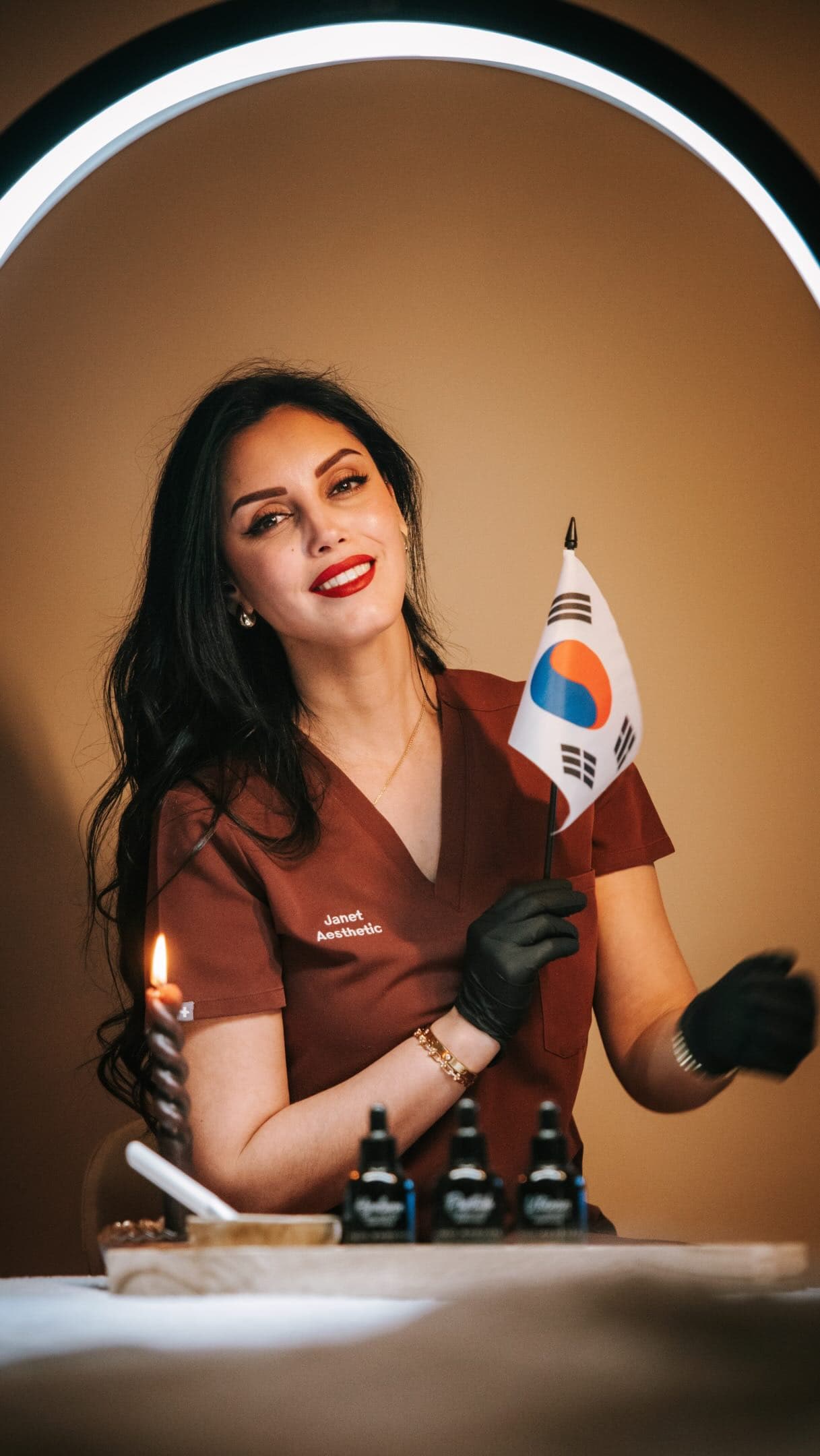 Korean Glow avec drapeau coréen
